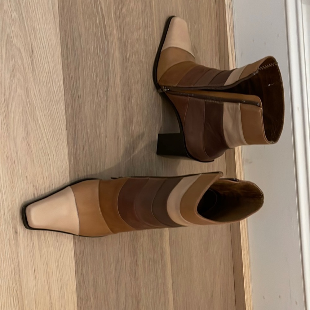 Jeffrey Campbell Ankle Boots CALAMITY - Beige, Brown Neutral Colorblock / 9.5